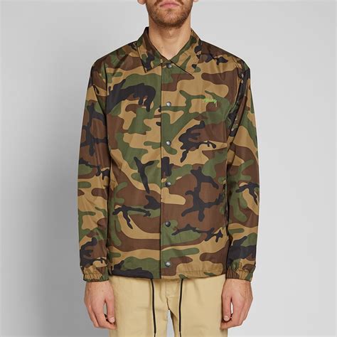 camo coach jacket wholesale|Collared Water Resistant Windbreaker Jacket .